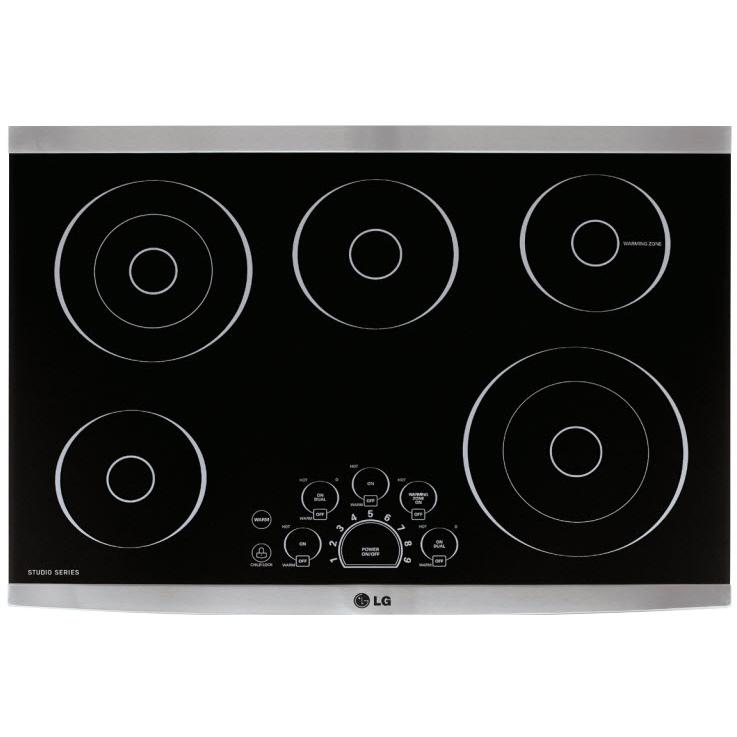 LG STUDIO Studio 30-inch Built-In Electric Cooktop with SmoothTouch™ Controls LSCE305ST IMAGE 1