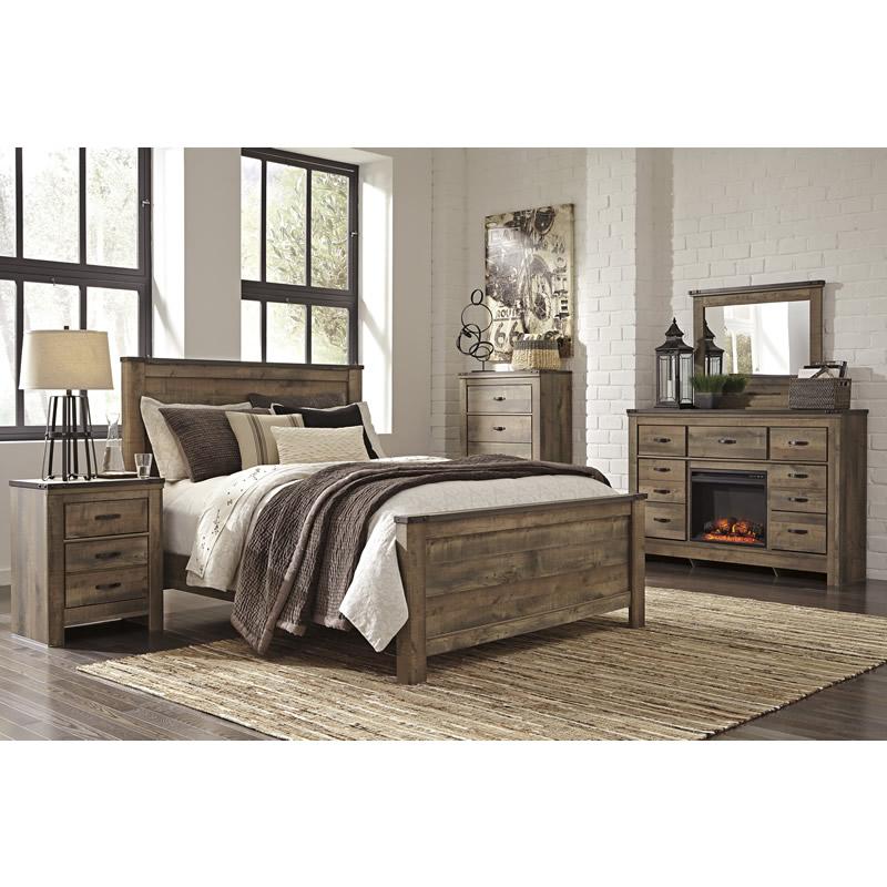 Signature Design by Ashley Trinell B446-96 Queen Panel Rails IMAGE 3