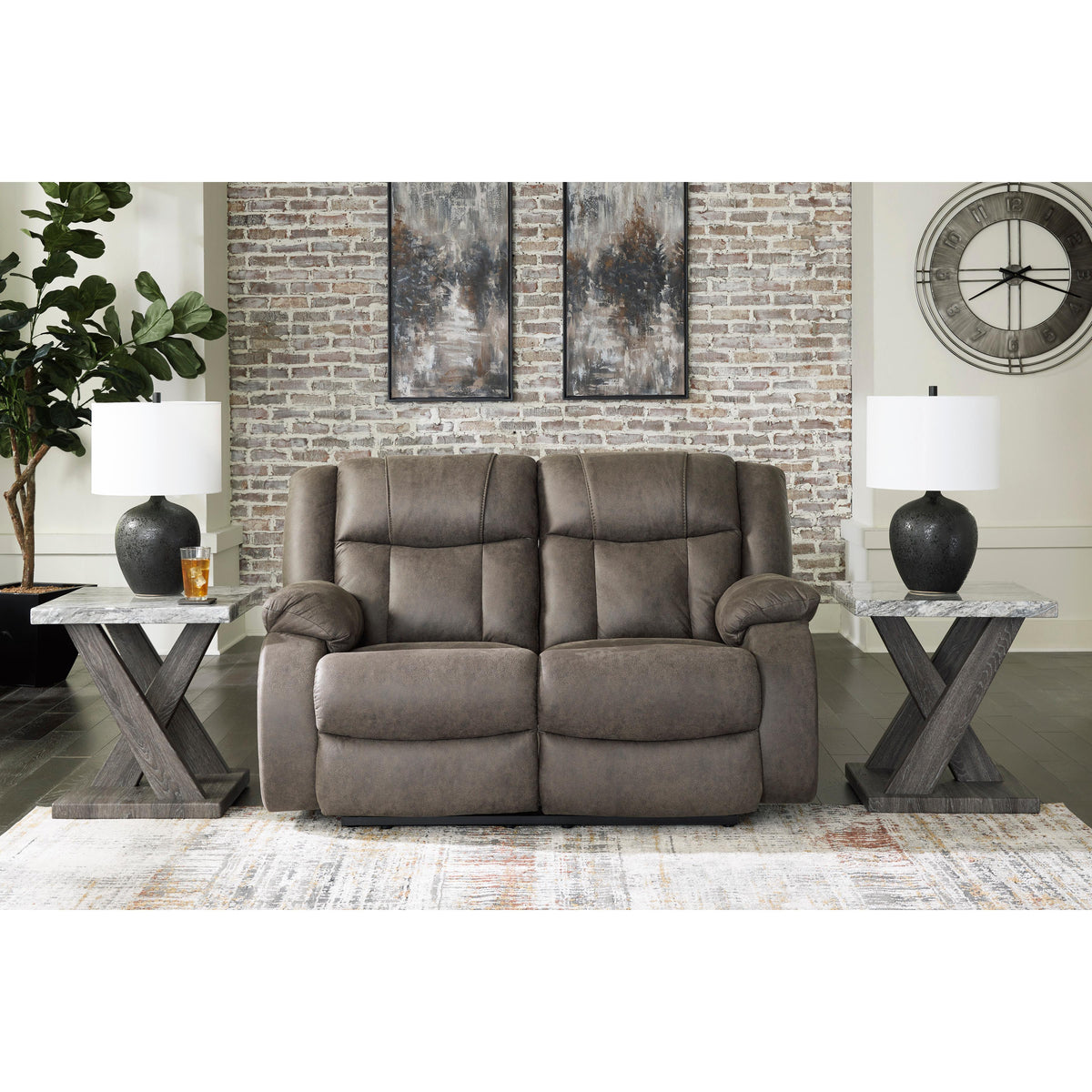 Signature Design by Ashley First Base 68804U1 2 pc Reclining Living Room Set IMAGE 4