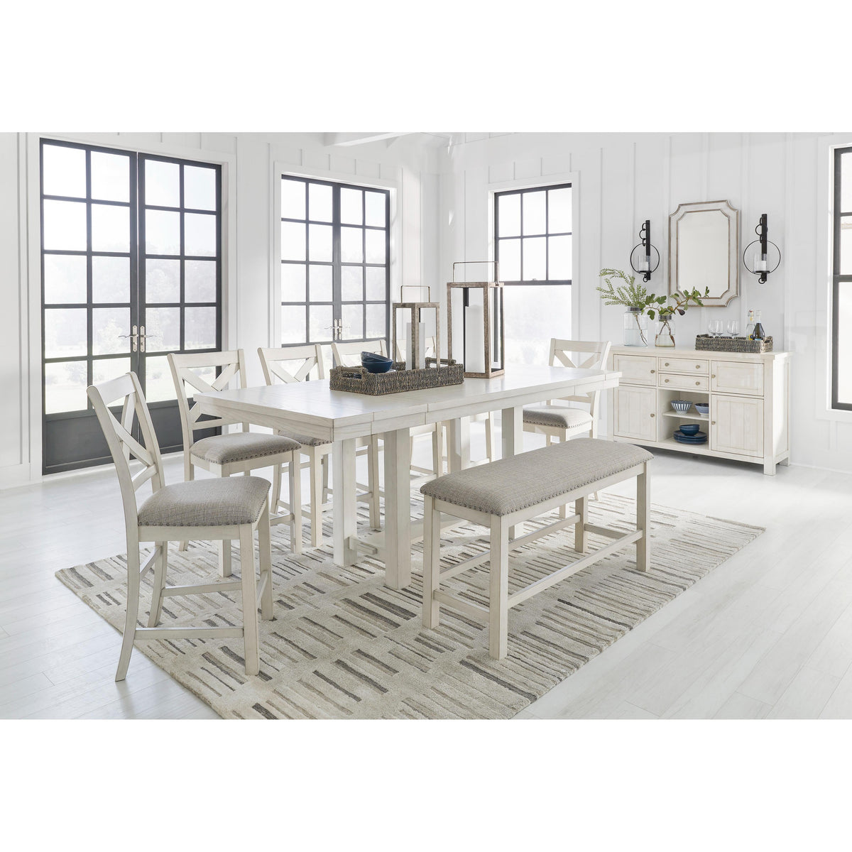 Signature Design by Ashley Robbinsdale D642D8 5 pc Counter Height Dining Set IMAGE 1