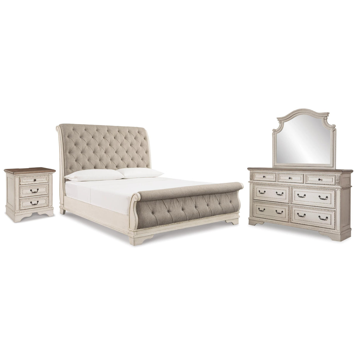 Signature Design by Ashley Realyn B743B65 6 pc King Upholstered Sleigh Bedroom Set IMAGE 1