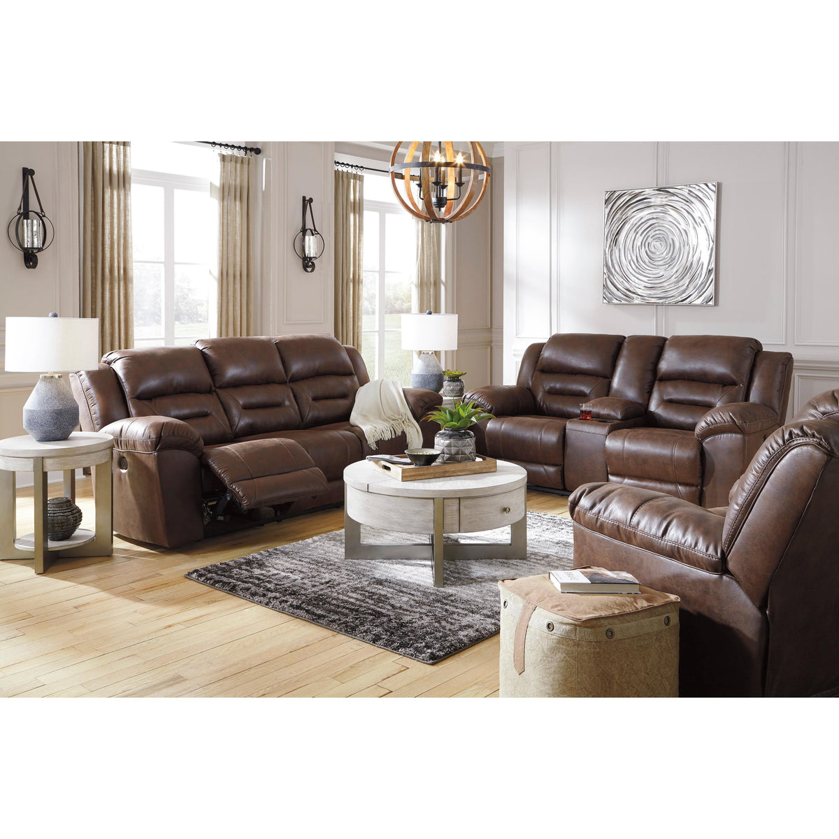 Signature Design by Ashley Stoneland 39904U3 3 pc Power Reclining Living Room Set IMAGE 1