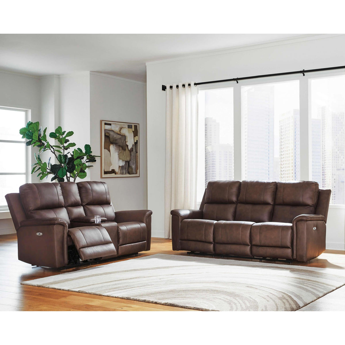 Signature Design by Ashley Bleckley PCU12001 2 pc Power Reclining Living Room Set IMAGE 2