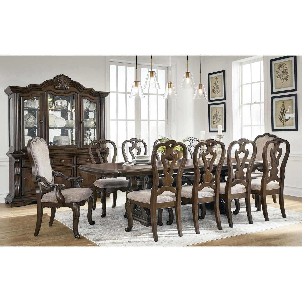 Signature Design by Ashley Maylee D947D14 11 pc Dining Set IMAGE 2