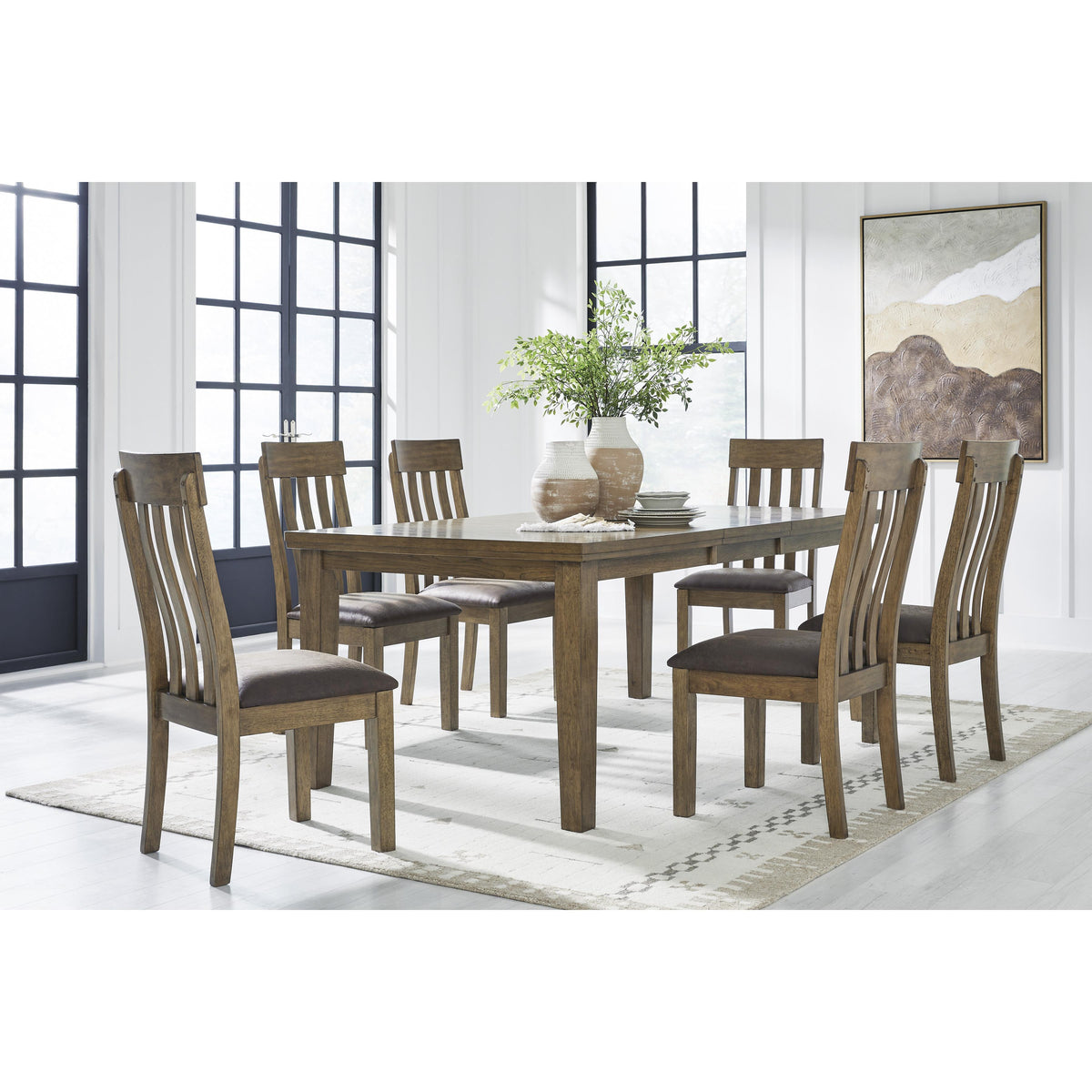 Signature Design by Ashley Urbinforte PCD592 7 pc Dining Set IMAGE 1