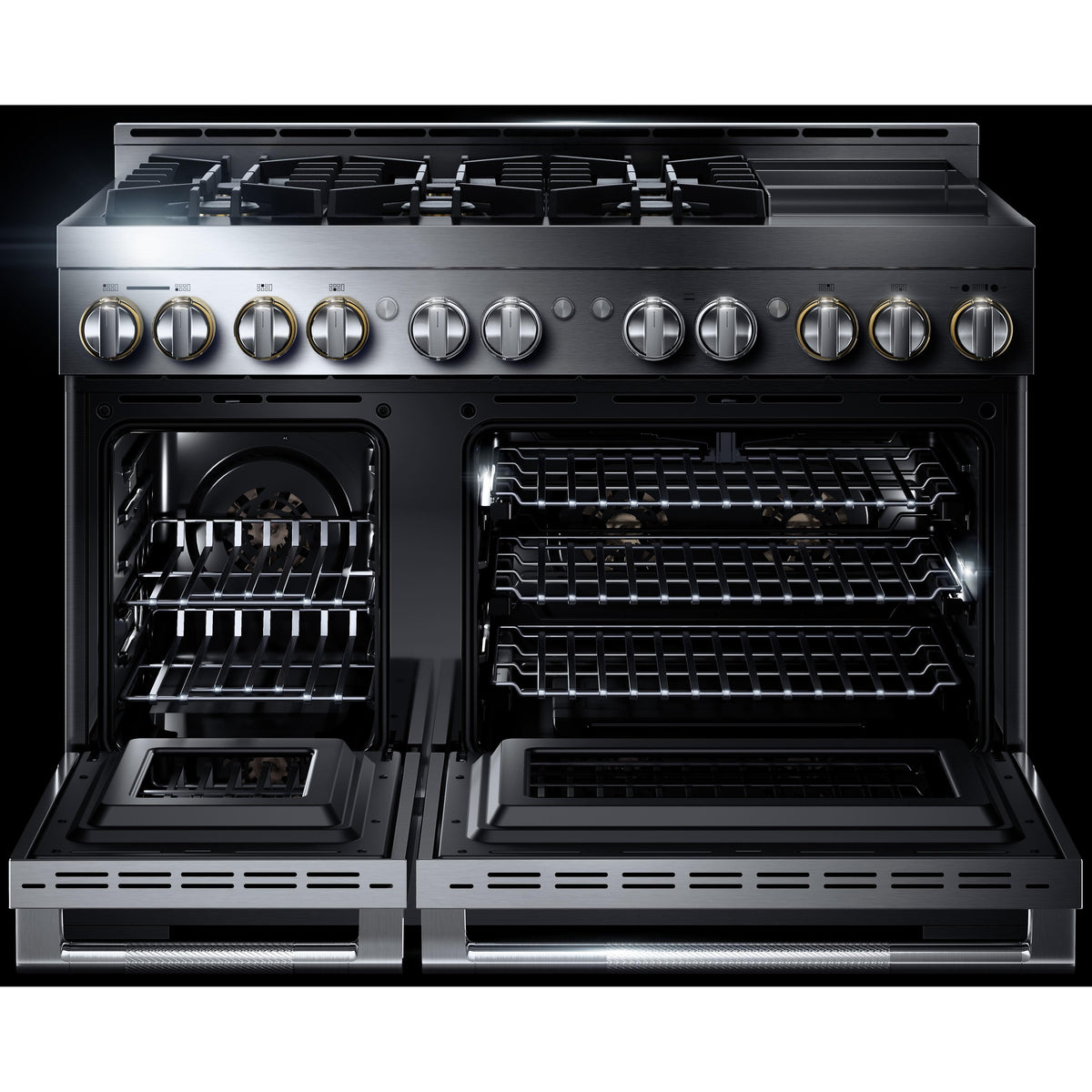 JennAir Rise 48-inch Professional-Style Gas Range with with Chrome-Infused Griddle JGRP548HL IMAGE 3