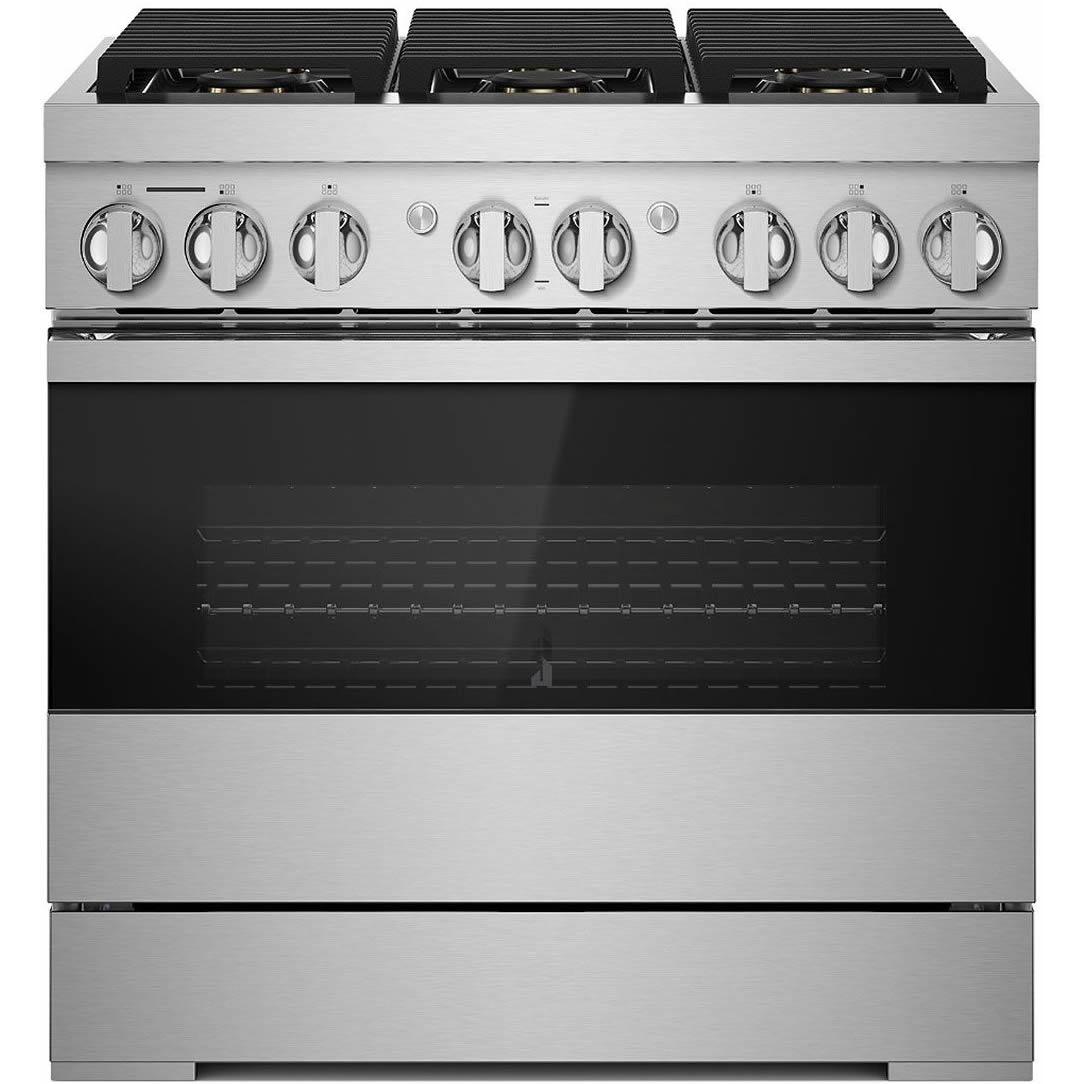 JennAir Noir 36-inch Professional-Style Dual-Fuel Range JDRP436HM IMAGE 1