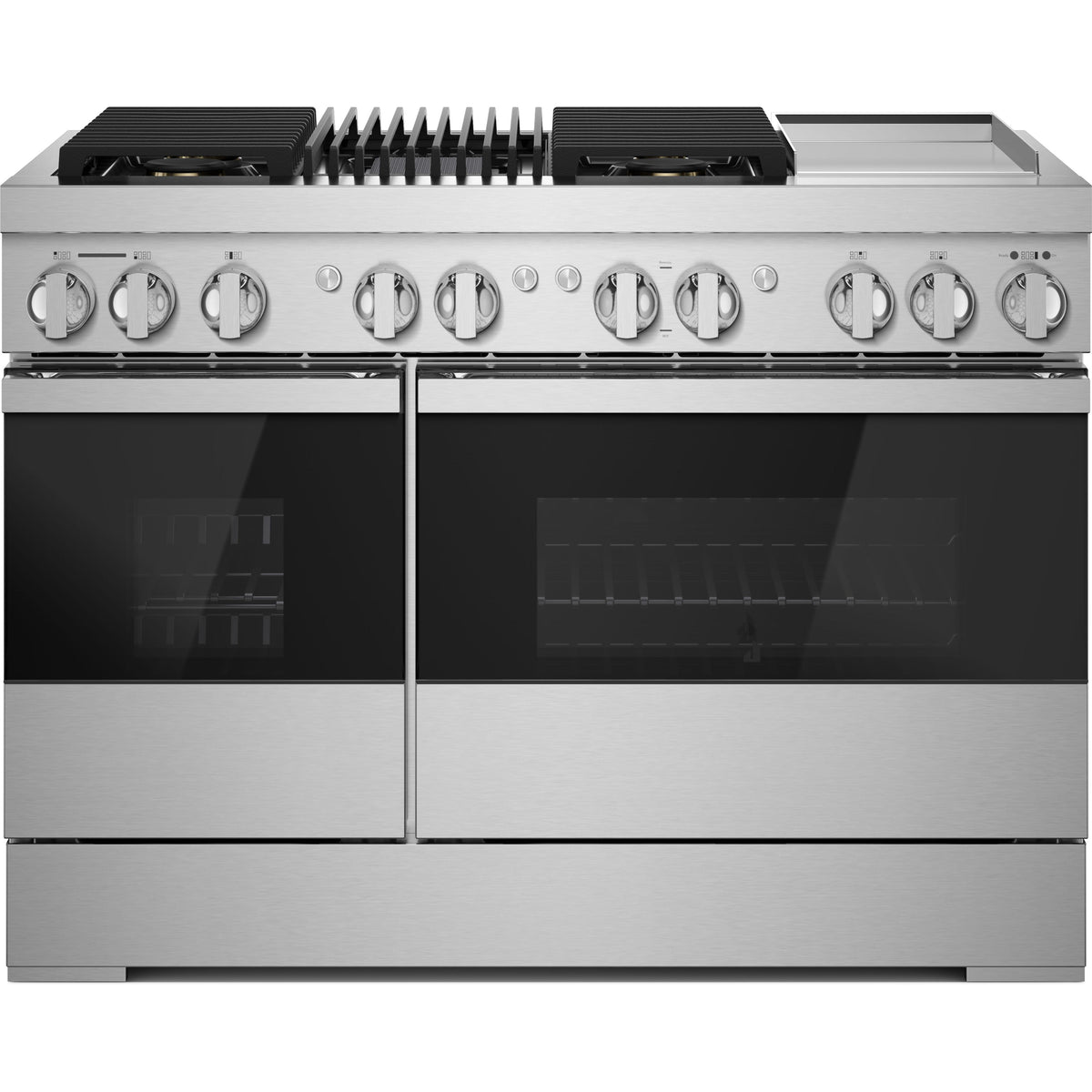 JennAir Noir 48-inch Professional-Style Dual-Fuel Range with Chrome-Infused Griddle and Gas Grill JDRP748HM IMAGE 1