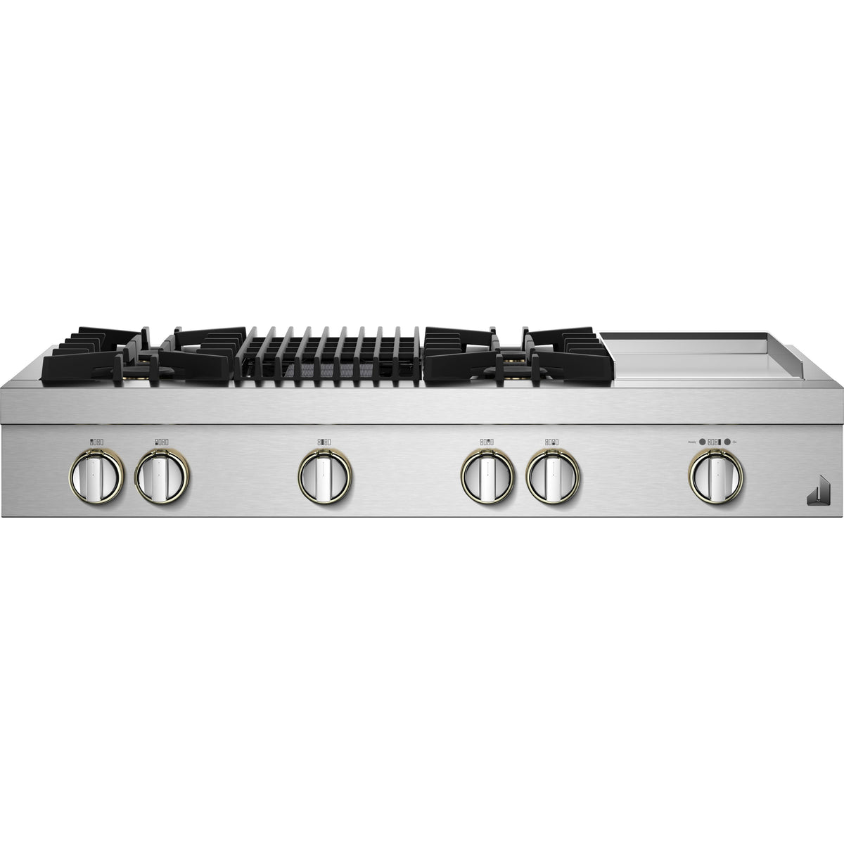 JennAir Rise 48-inch Gas Rangetop with Chrome-Infused Griddle and Gas Grill JGCP748HL IMAGE 1