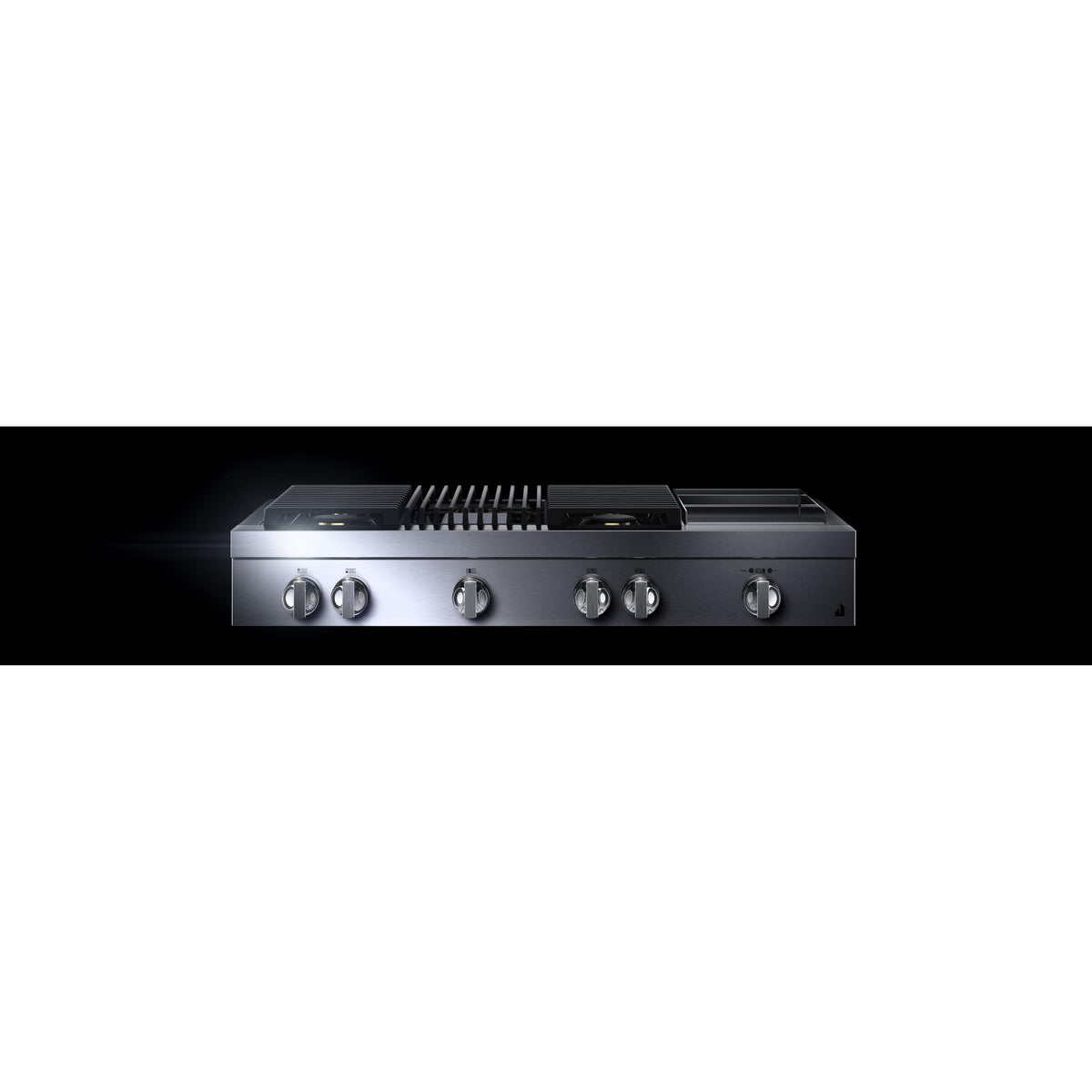 JennAir Noir 48-inch Gas Rangetop with Chrome-Infused Griddle and Gas Grill JGCP748HM IMAGE 3