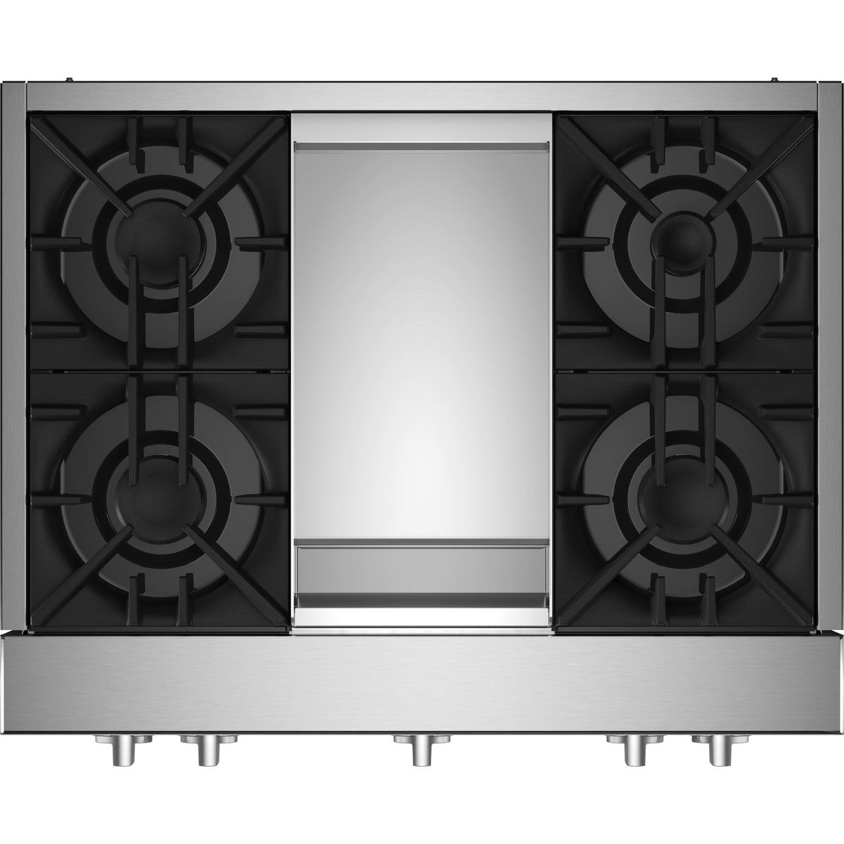 JennAir Rise 36-inch Gas Rangetop with Chrome-Infused Griddle JGCP536HL IMAGE 2