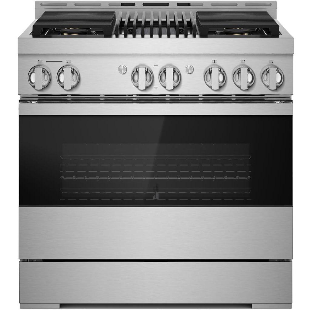 JennAir Rise 36-inch Professional-Style Gas Range with Infrared Grill JGRP636HM IMAGE 1
