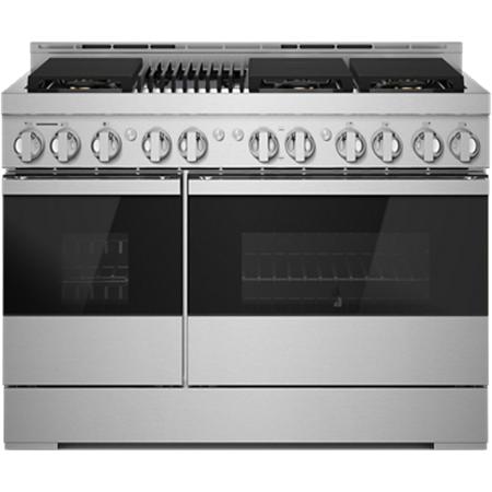 JennAir Noir 48-inch Professional-Style Gas Range with Infrared Grill JGRP648HM IMAGE 1