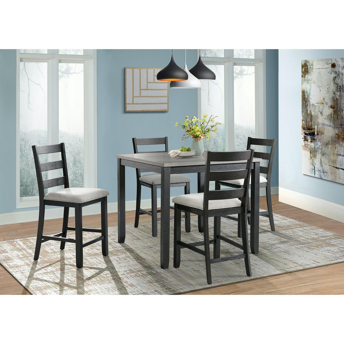 Elements International Martin Gray DMT3005CS 5 pc Counter Height Dinette IMAGE 1