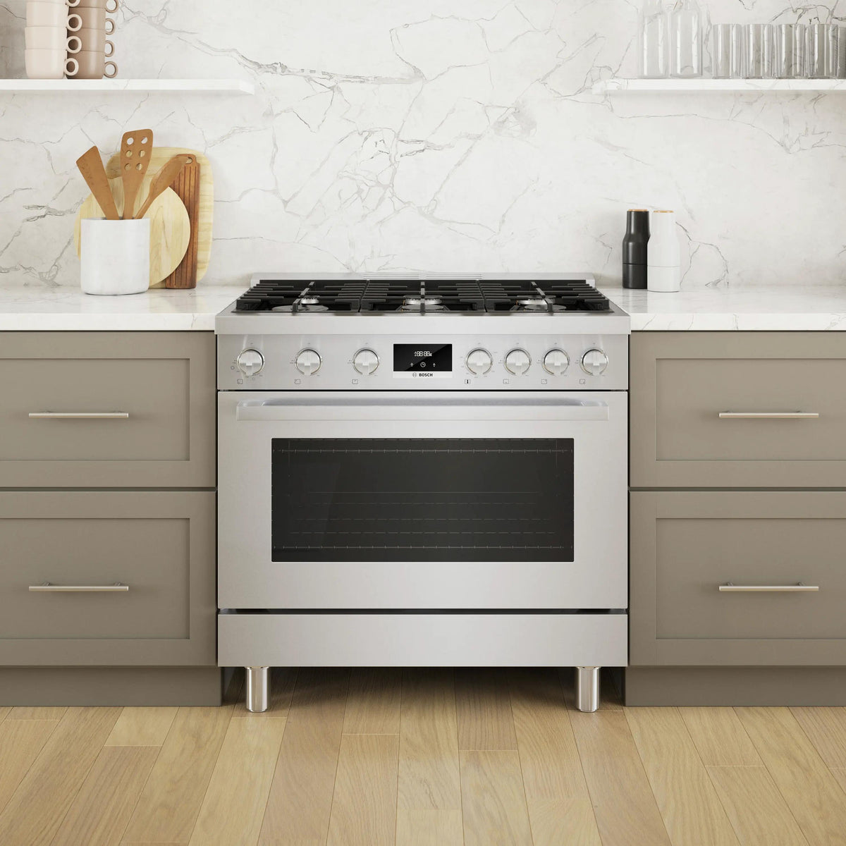 Bosch 36-inch Freestanding Gas Range with Convection Technology HGS8655UC IMAGE 12