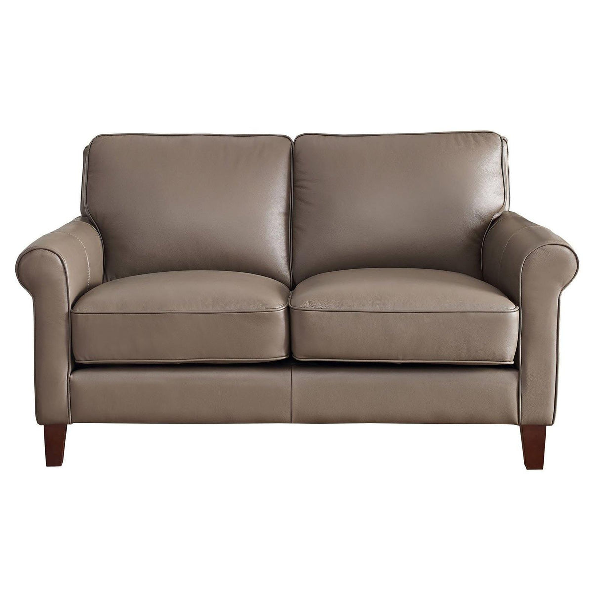 Amax Leather New London 6671-20-2518 Loveseat - Bedford Taupe IMAGE 1