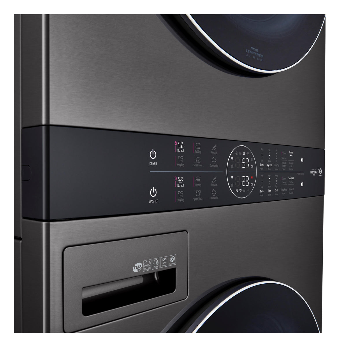 LG Stacked Washer/Dryer Electric Laundry Center with TurboWash™ 360 Technology WKEX200HBA IMAGE 7