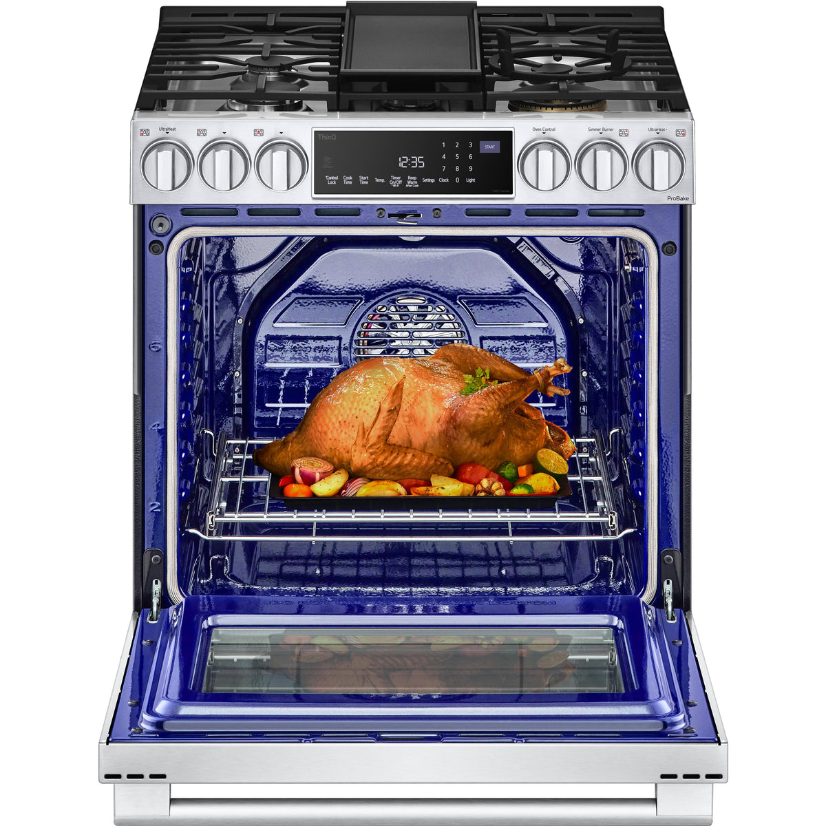 LG STUDIO Studio 30-inch Slide-in Gas Range with Convection Technology LSGS6338F IMAGE 3