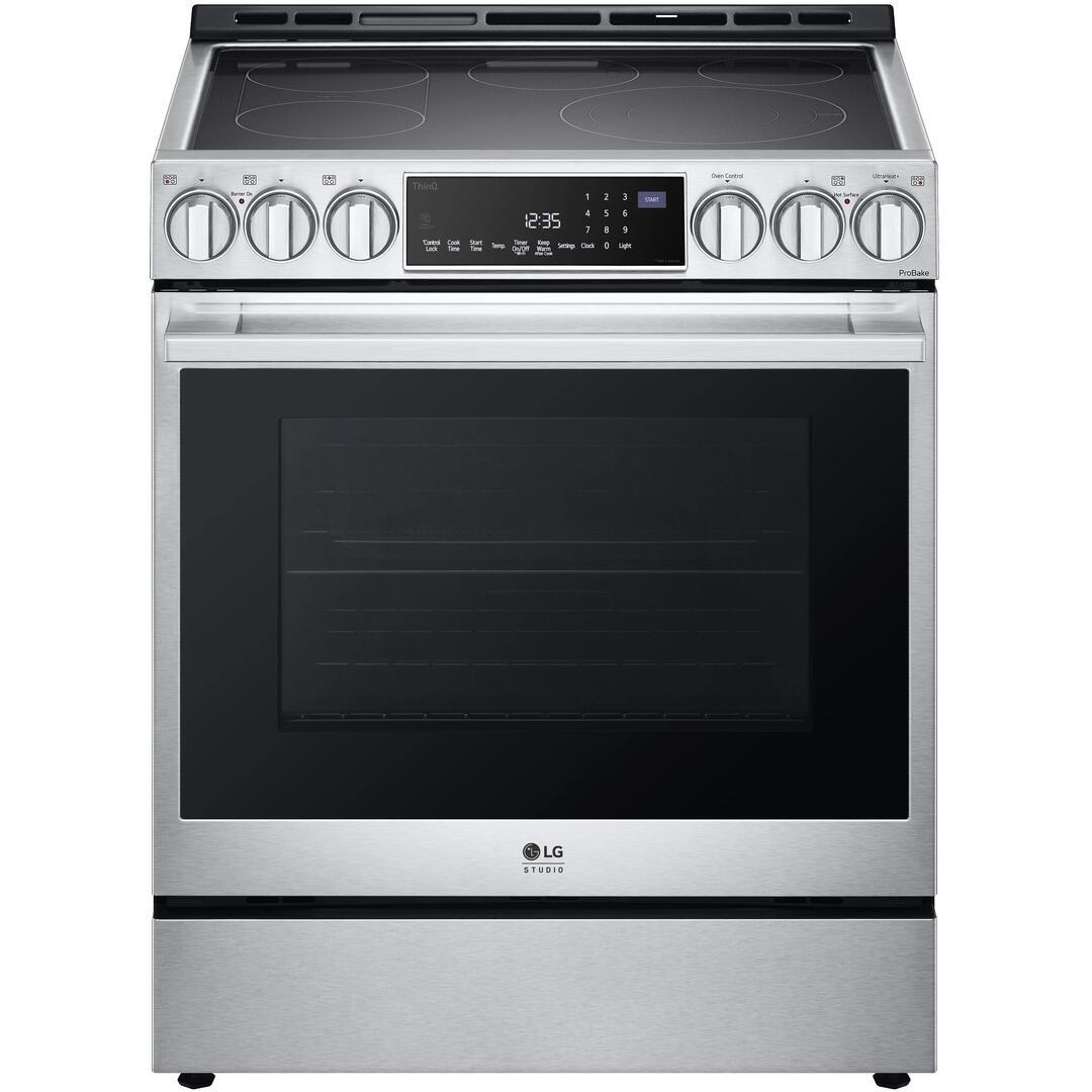 LG STUDIO Studio 30-inch Freestanding Electric Slide-in Range with ProBake Convection ™ Technology LSES6338F IMAGE 1