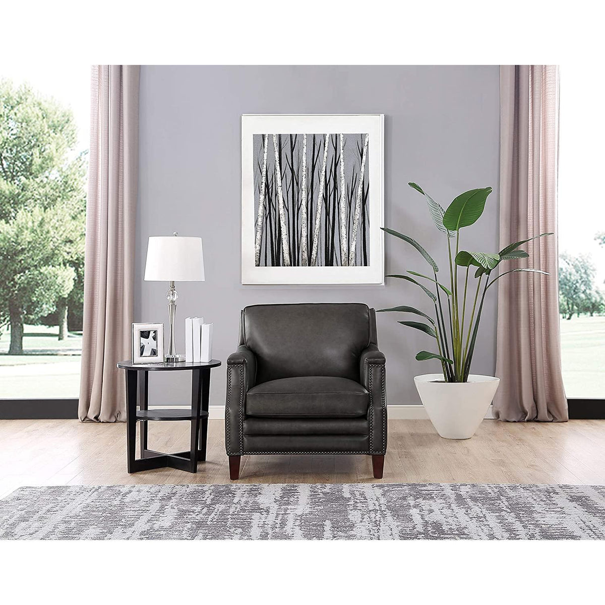 Amax Leather Romana 6681 Chair - Concord Ash IMAGE 1
