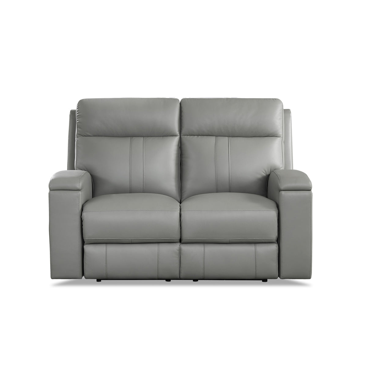 Amax Leather Sullivan 7076W-20P2Z-2517 Power Reclining Zero Grav. Loveseat - Silver Gray IMAGE 1