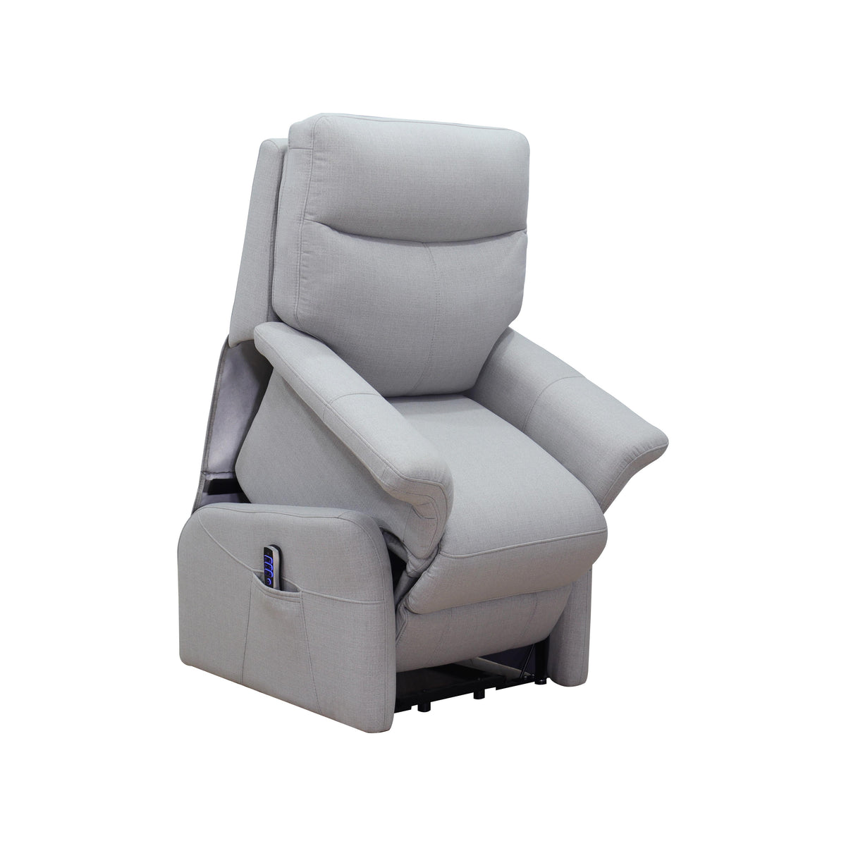 Amax Leather Columbia 6563-10P2L-S008 Dual Motor Lift Recliner - Charcoal IMAGE 6