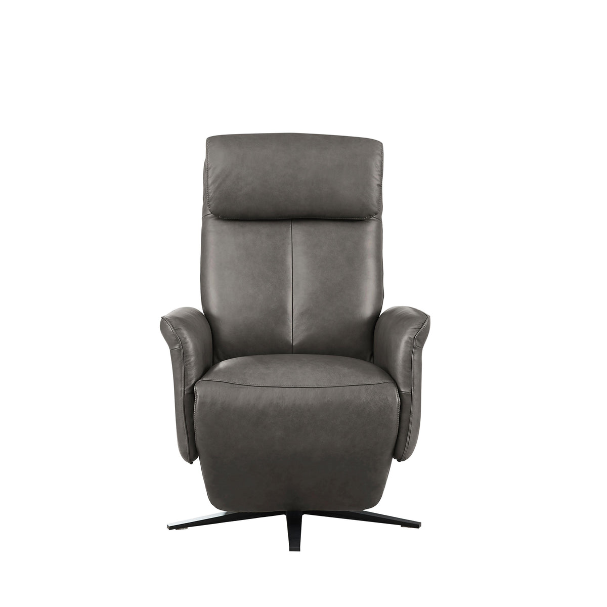 Amax Leather Tulip 8001S-10PSB-5258 Power Swivel Recliner with Battery Pack - Ash IMAGE 1