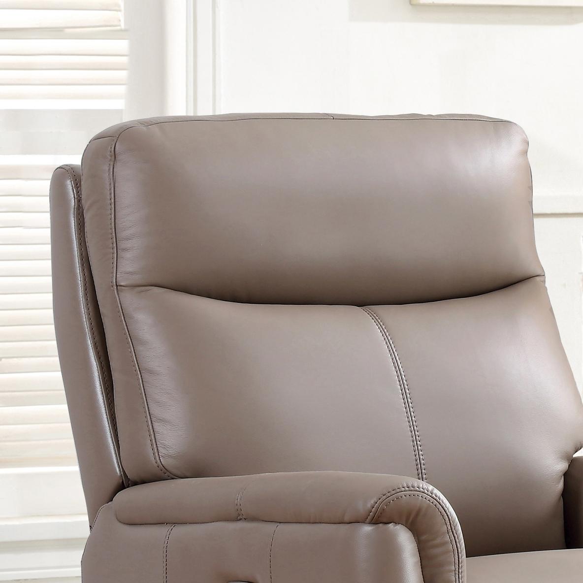 Amax Leather Columbia 6915W-10P2-2518 Wide Power Recliner with Headrest - Taupe IMAGE 11