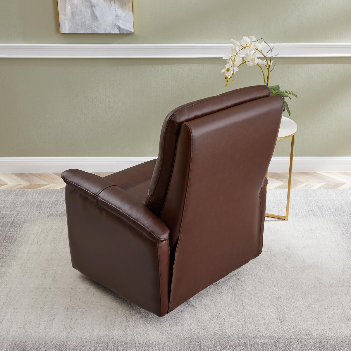 Amax Leather Benson 6673W-10P2-2372 Power Recliner with Headrest - Raisin IMAGE 10