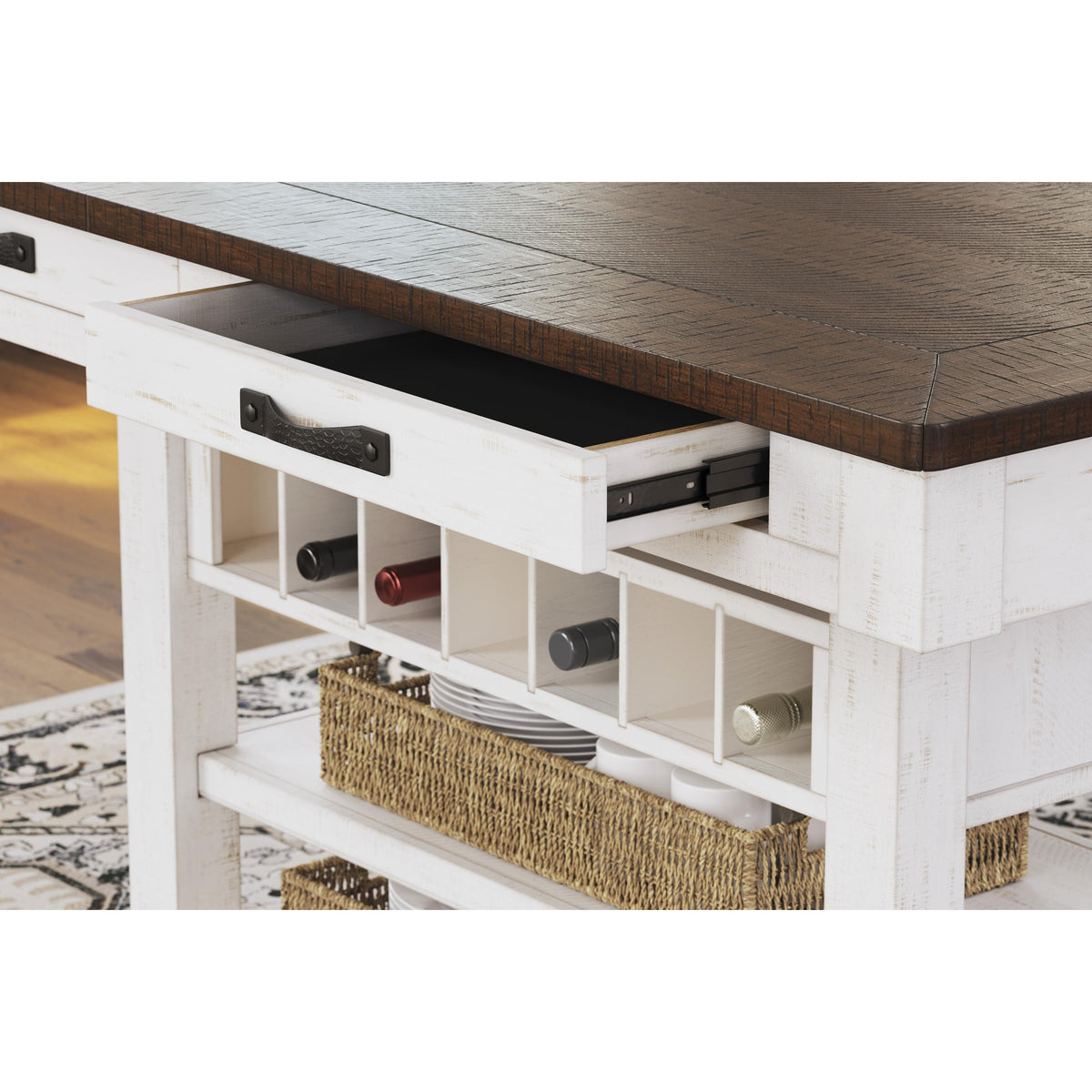 Signature Design by Ashley Valebeck D546-32 Rectangular Dining Room Counter Table IMAGE 7