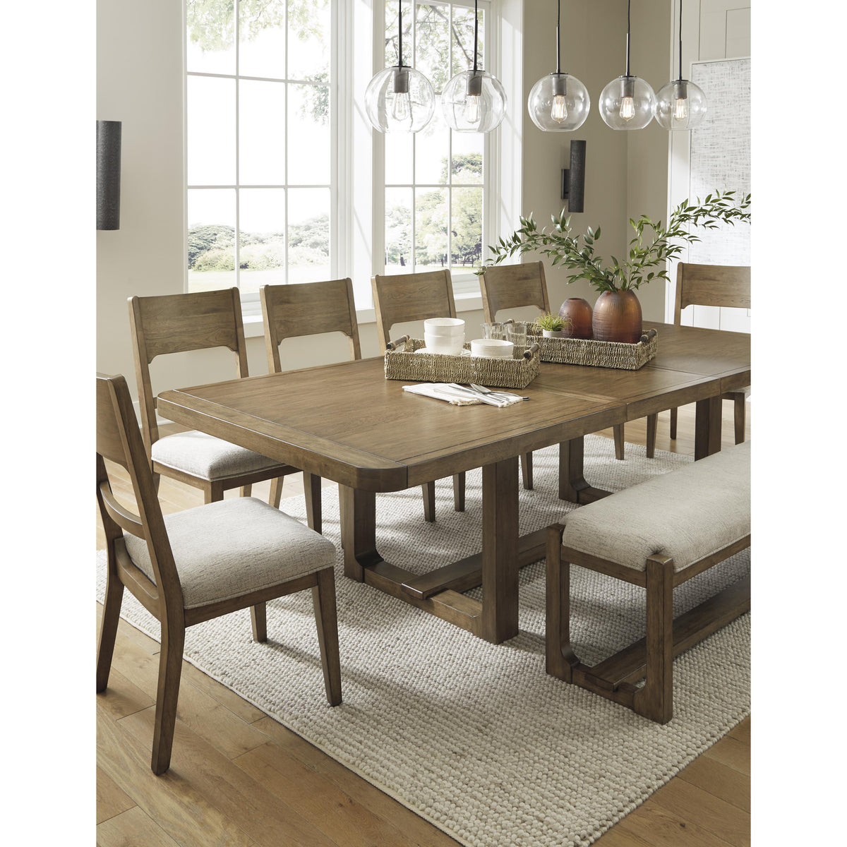 Signature Design by Ashley Cabalynn D974-00 Large Upholstered Dining Room Bench IMAGE 8