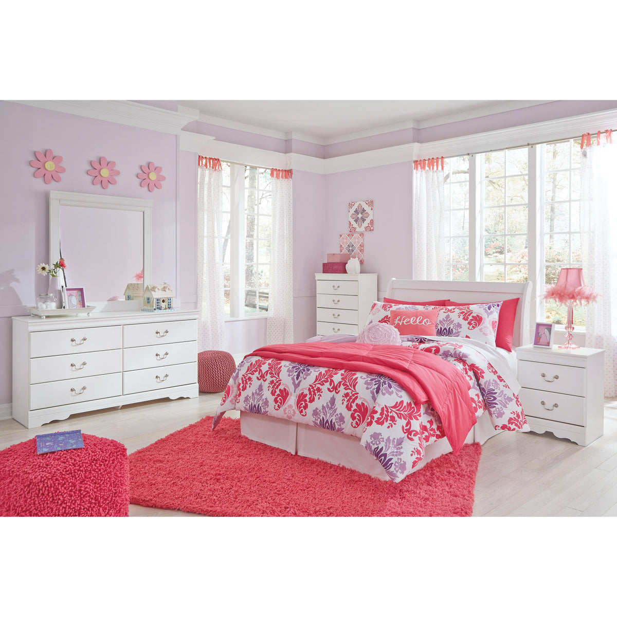 Signature Design by Ashley Anarasia B129-87 Full Sleigh Headboard IMAGE 2