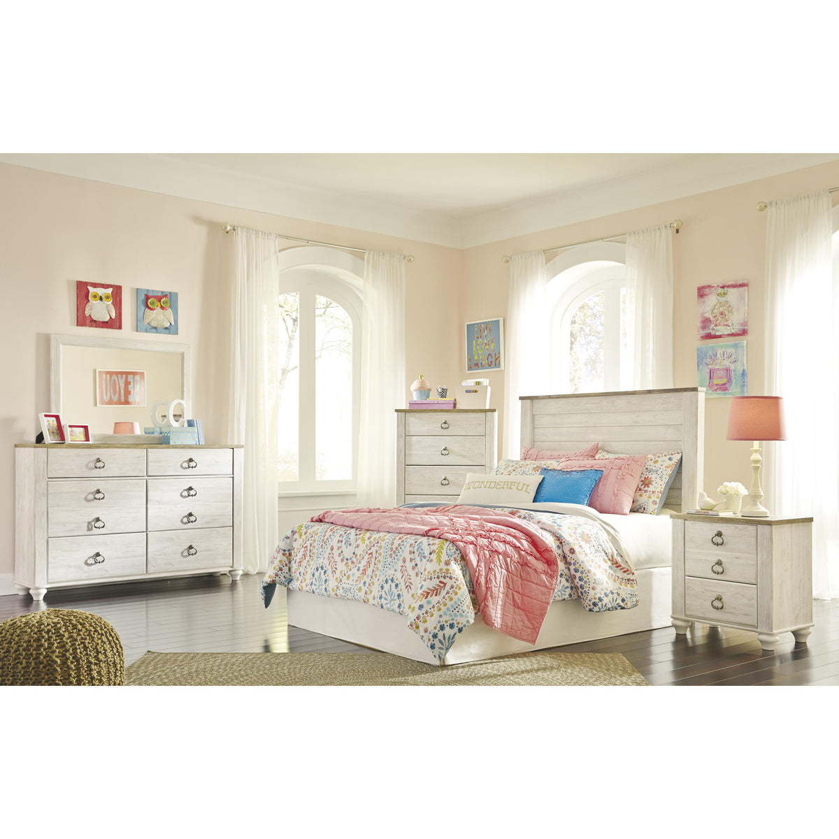 Signature Design by Ashley Willowton B267-87 Full Panel Headboard IMAGE 2