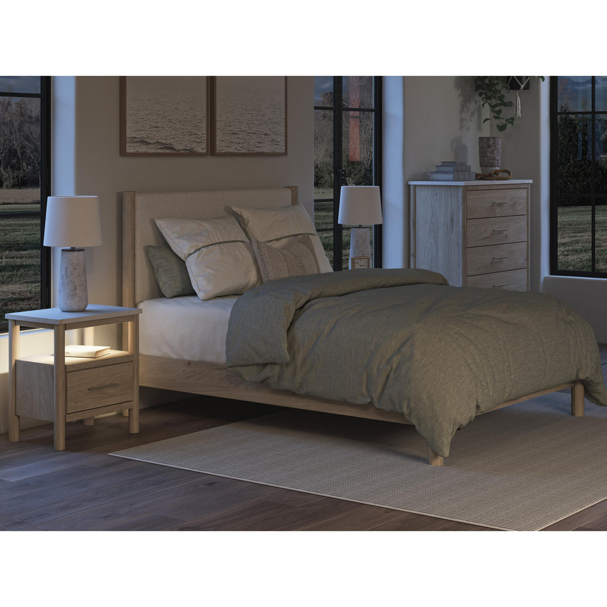 Signature Design by Ashley Cadmori B2615B4 Queen Upholstered Panel Bed IMAGE 8