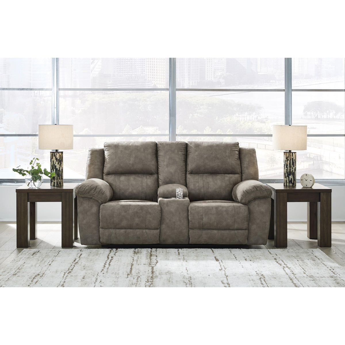 Signature Design by Ashley Laresview 3720394 Double Reclining Loveseat with Console IMAGE 6