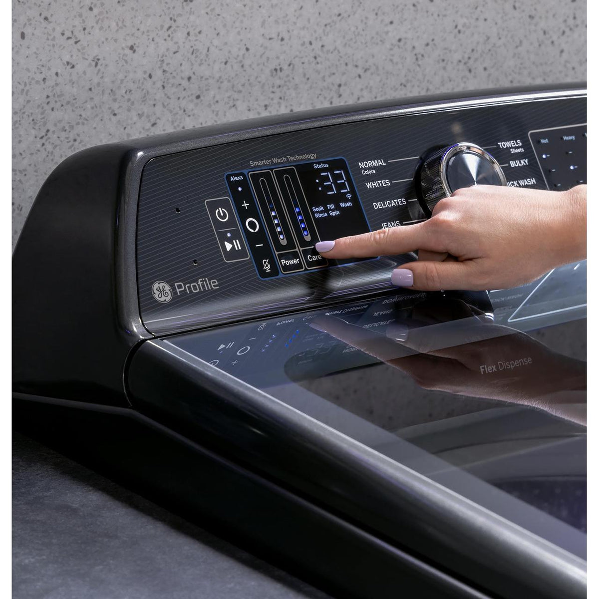 GE Profile 6.2 cu. ft. Top Loading Washer with Smarter Wash Technology and Adaptive SmartDispense PTW800BPWRS IMAGE 7