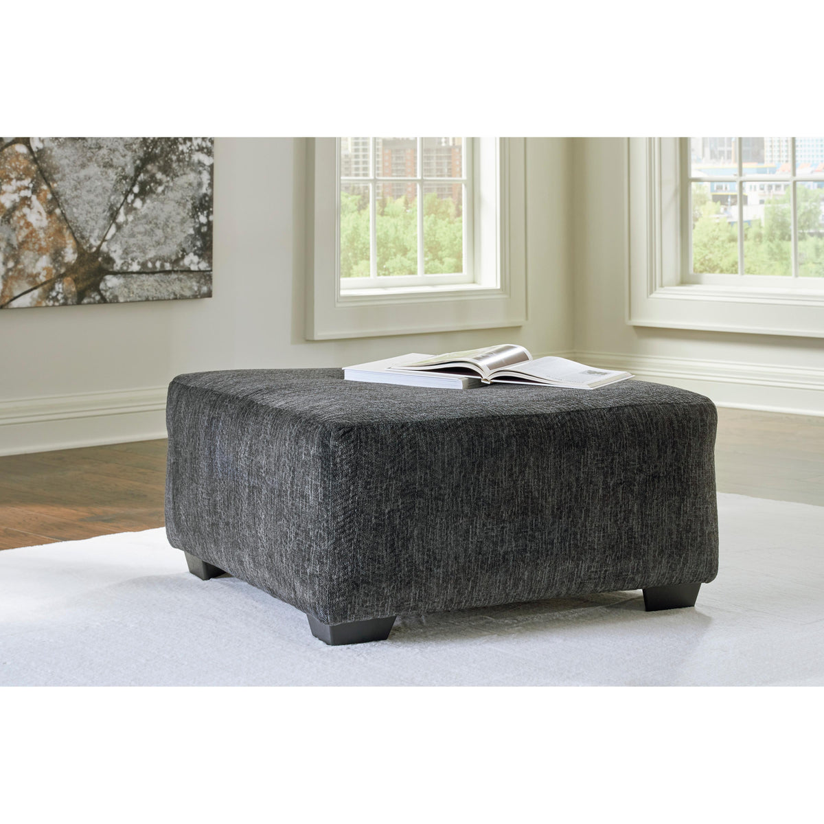 Signature Design by Ashley Biddeford 35504U1 Oversized Swivel Chair and Ottoman IMAGE 3