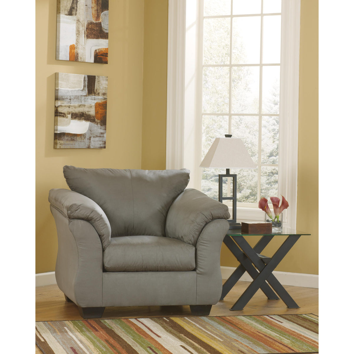 Signature Design by Ashley Darcy 75005U7 Chair and Ottoman IMAGE 2