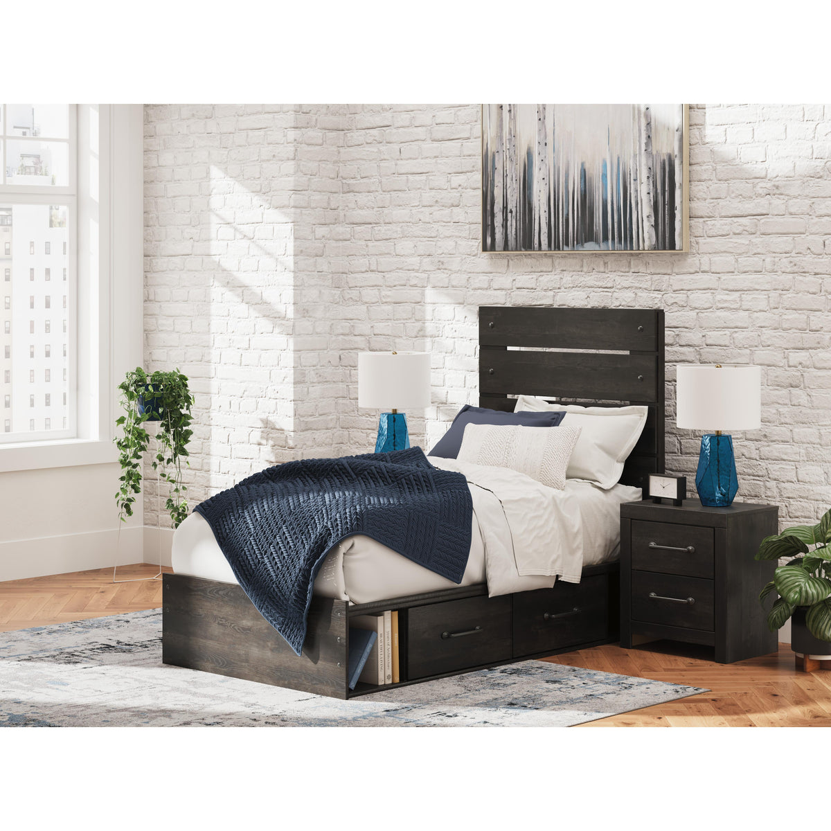 Signature Design by Ashley Hollivern PCB2108B17 Twin Panel Storage Bed IMAGE 7