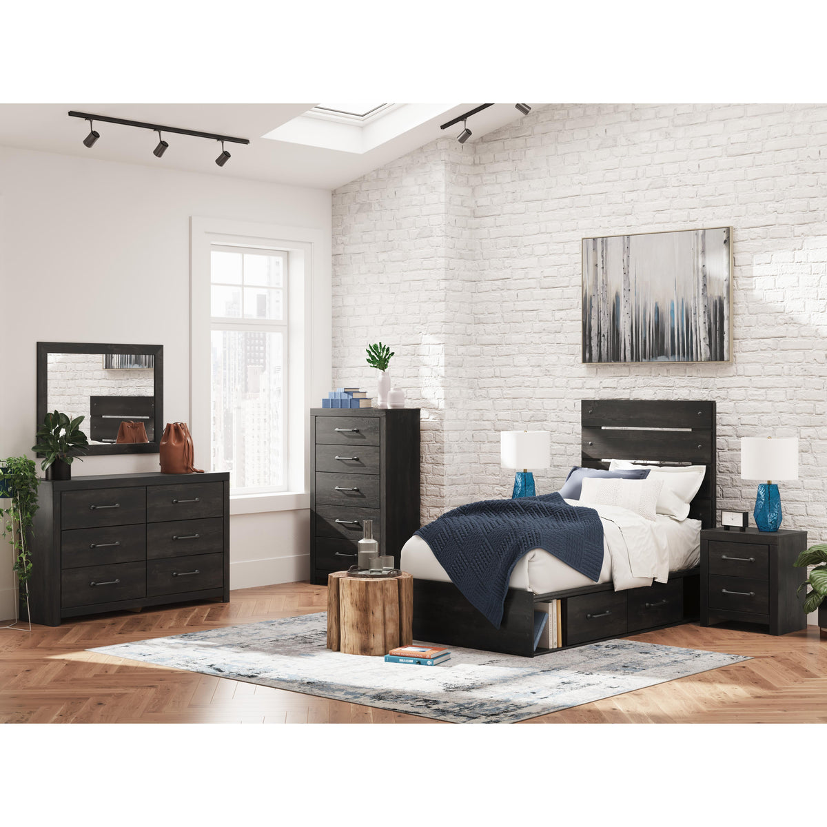 Signature Design by Ashley Hollivern PCB2108B18 Twin Panel Bed with Storage IMAGE 10