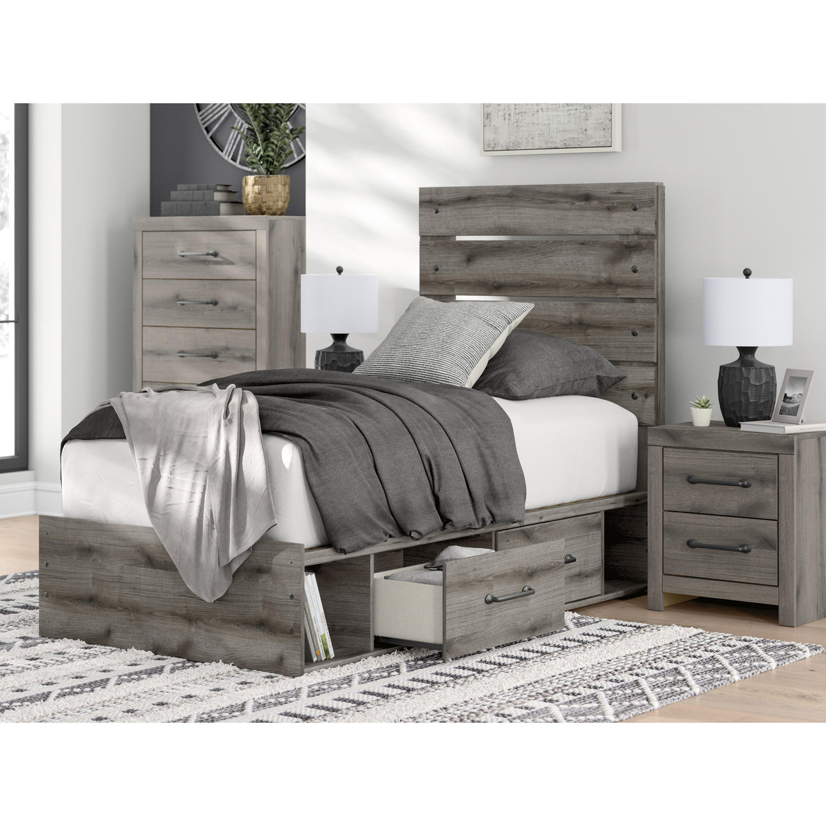 Signature Design by Ashley Graystorm PCB2405B19 Twin Panel Bed with Storage IMAGE 9