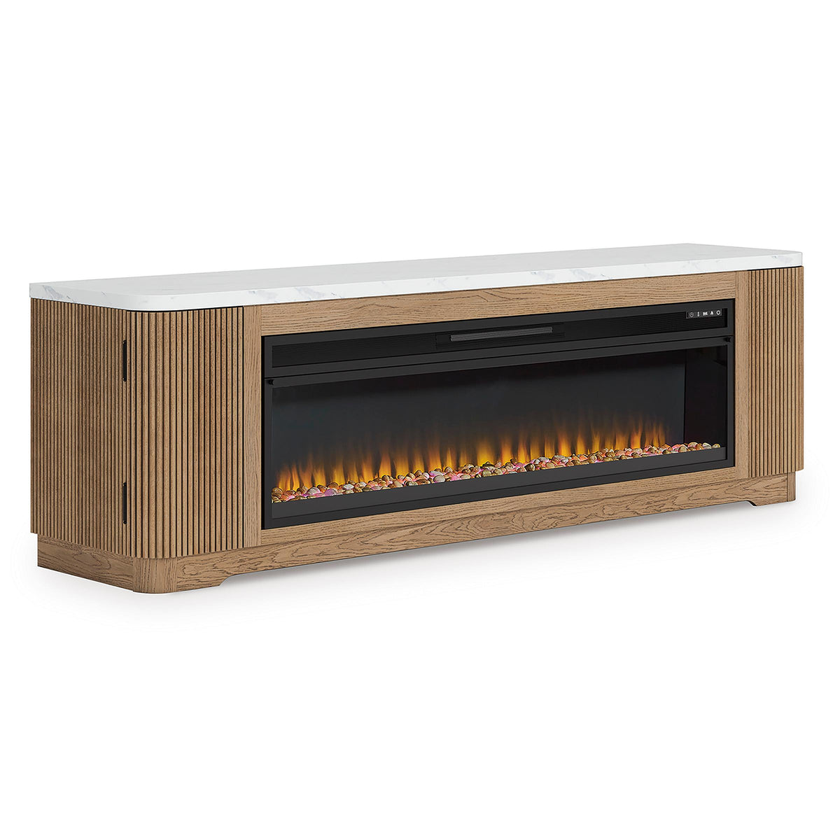 Signature Design by Ashley Camdill W808W1 80" TV Stand with Electric Fireplace IMAGE 2