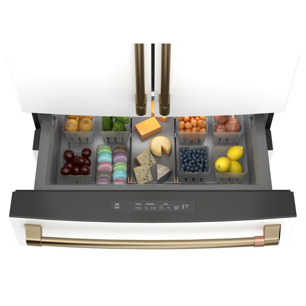Café 36-inch, 23.2 Cu. Ft. Smart Counter-Depth 4-Door French-Door Refrigerator CJE23DP4WW2 IMAGE 3