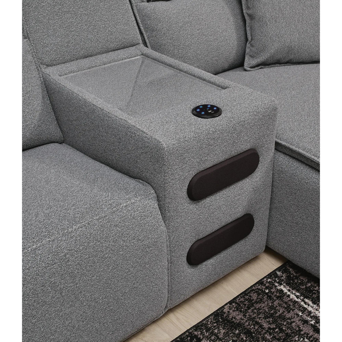 Signature Design by Ashley Modmax 65906S29 6 pc Reclining Sectional with Chaise and Audio Console IMAGE 4
