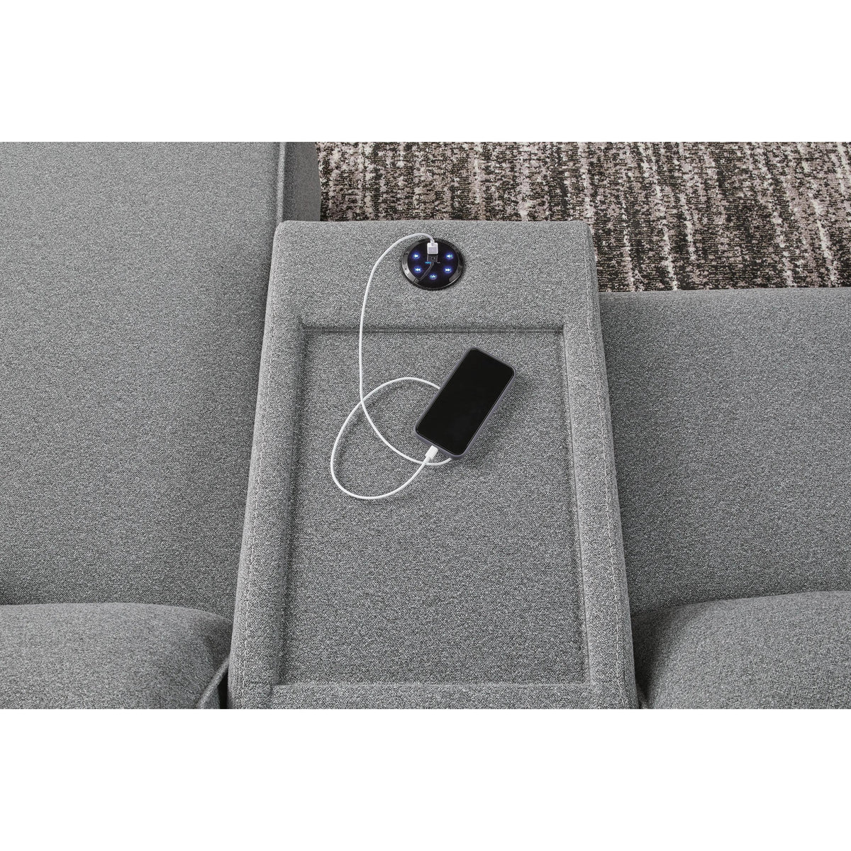 Signature Design by Ashley Modmax 65906S29 6 pc Reclining Sectional with Chaise and Audio Console IMAGE 5