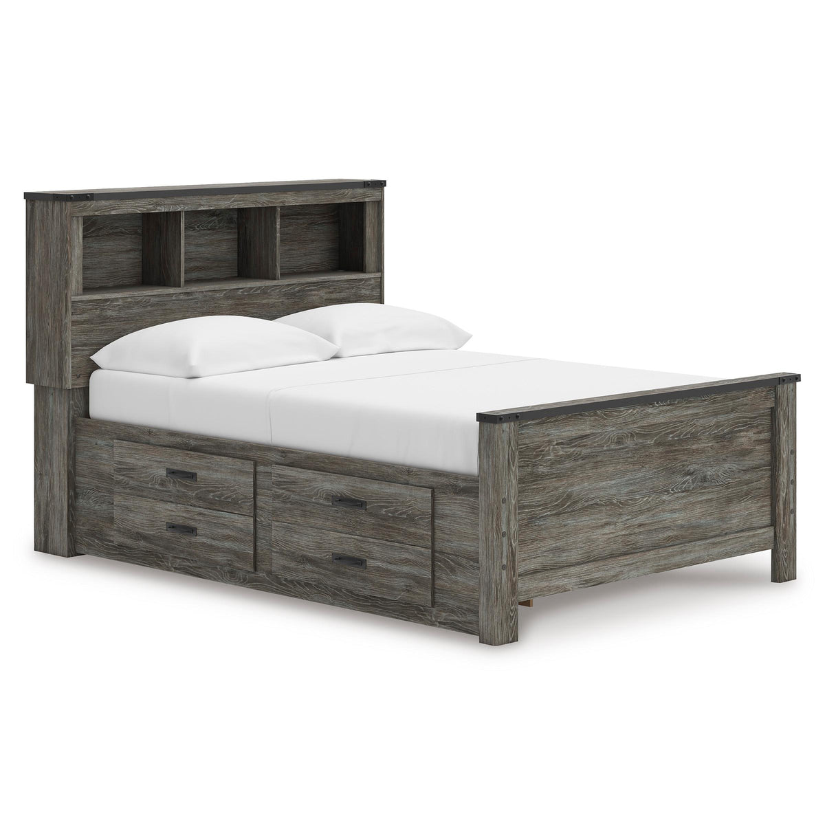 Signature Design by Ashley Frandern B4480B9 Full Bookcase Panel Bed with Storage IMAGE 1