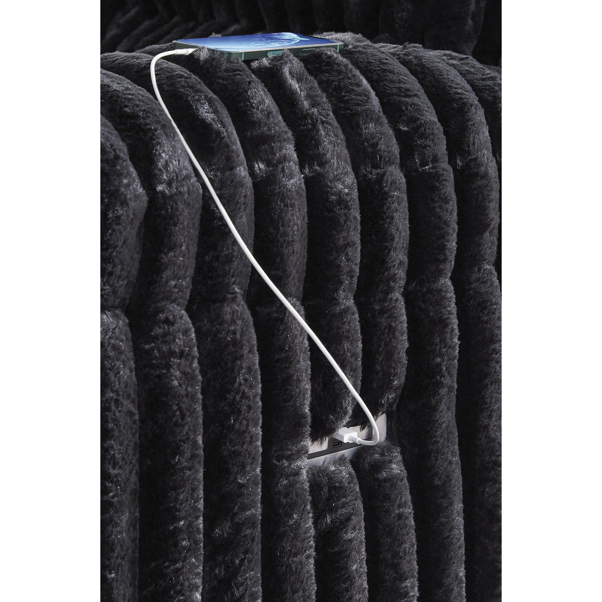 Signature Design by Ashley Rhine Falls PC4280599 Reclining Power Sofa with Drop Down Table IMAGE 7