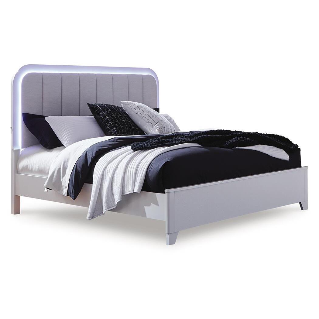 Signature Design by Ashley Jarlee PCB392B2 Queen Upholstered Panel Bed IMAGE 2