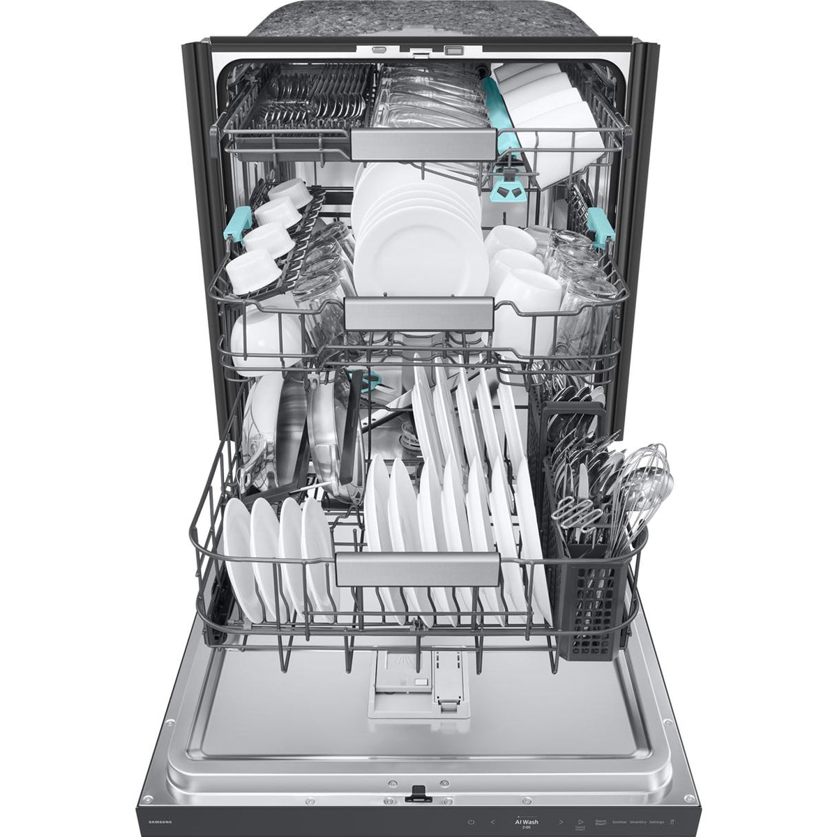 Samsung Bespoke Built-In Dishwasher with Third Rack and AI Wash DW90F89T0UMTAA IMAGE 3