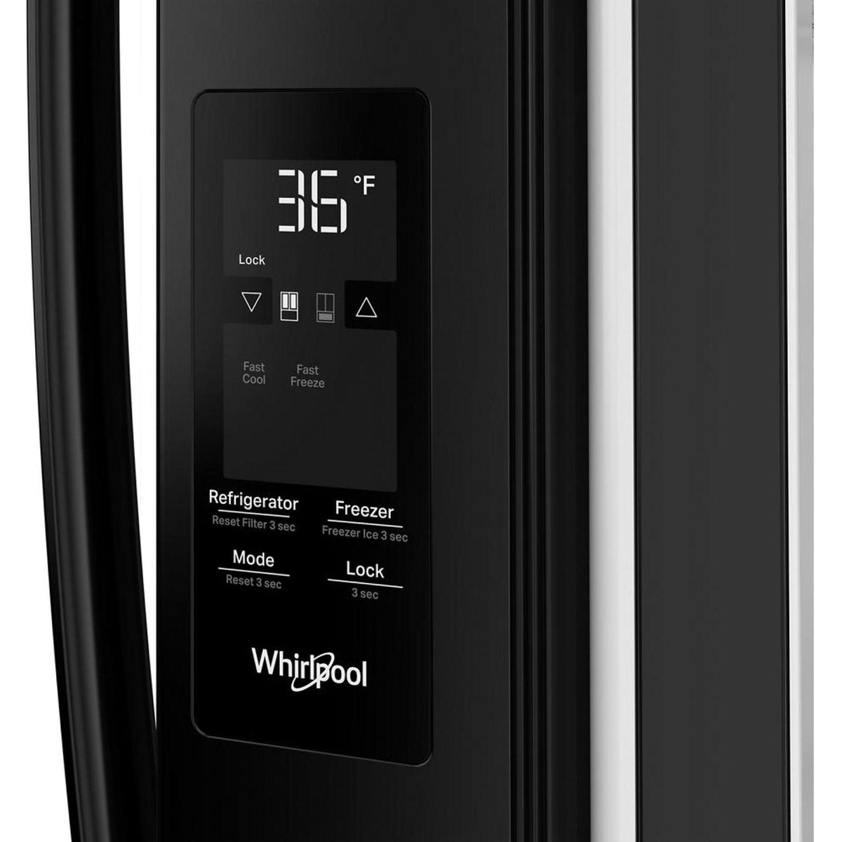 Whirlpool 36-inch, 31 cu. ft. Freestanding French 3- Door Refrigerator with Internal Water Dispenser WRFF3336SB IMAGE 4